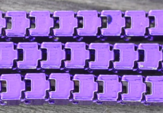  11013 Łańcuszek ozdobny 3*3mm fioletowy