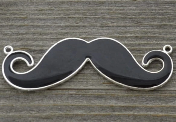 Element ozdobny łącznik wąsy emaliowane w kolorze czarnym