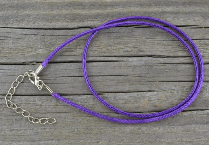 15102 Baza naszyjnika imitacja skóry fioletowa