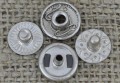 {11913} Guzik zatrzask 10mm w kolorze srebrnym