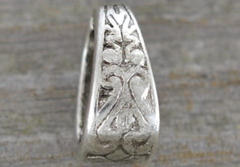 57105 Krawatka ozdobna 14mm w kolorze srebra 