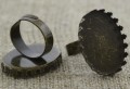 [10338] Ozdobna baza pierścionka w kolorze brązu na kaboszon 25*18mm