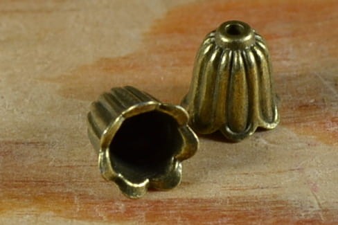 {11244} Element ozdobny końcówka kwiat 2szt