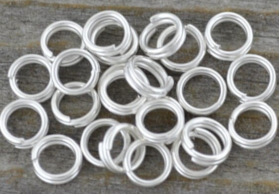 301001 Ogniwka sprężynki okrągłe 5mm w kolorze srebrnym 130szt