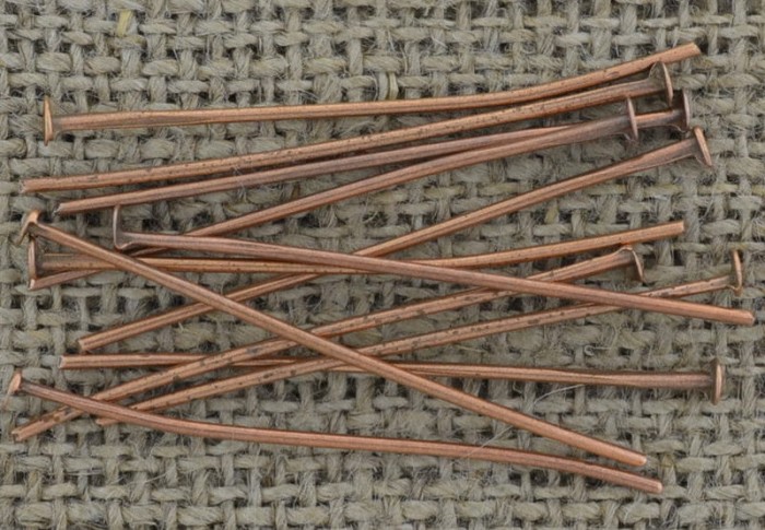 [-0904] Szpilki biżuteryjne miedziane 35mm 100szt