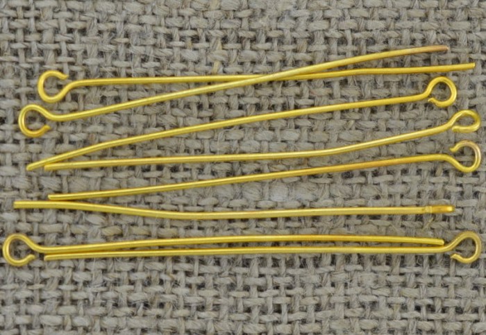 [20904] Haczyki biżuteryjne kolor złoty 45mm 50szt