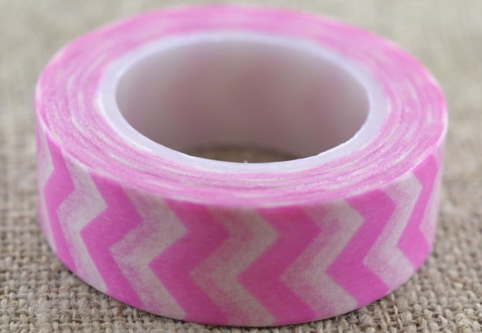 606021 Taśma papierowa samoprzylepna washi tape różowa 10m