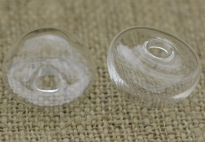 [614116] Forma szklana klosz 20mm z otworem 4mm