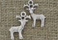 ś07263 Zawieszka mała renifer w kolorze srebrnym