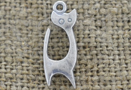 [307243] Zawieszka mała kotek kolor srebra 3szt