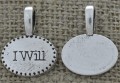 Zawieszka mała "I Will" kolor srebrny