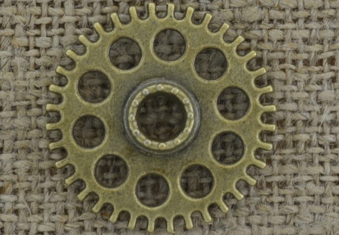 [112121] Element ozdobny steampunk tryb w kolorze brązu 26mm
