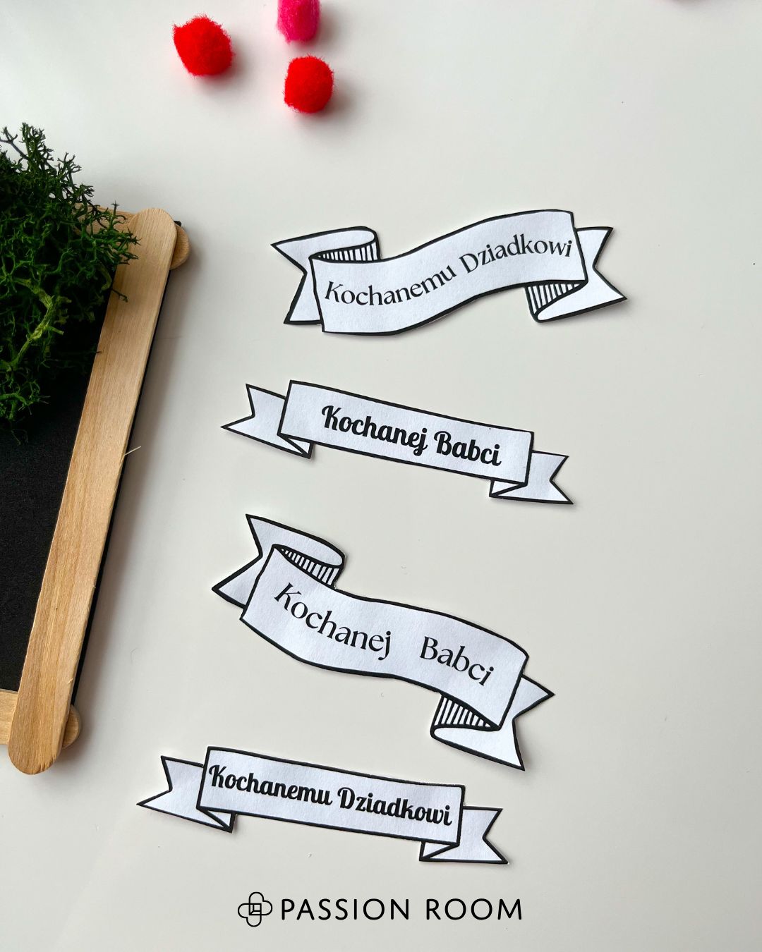 Karteczki z przykładowymi dedykacjami dla dziadków