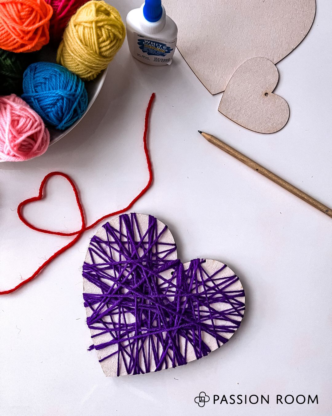 Serduszko z beermaty oplecione włóczką